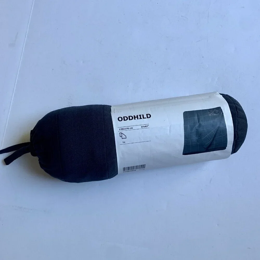 Ikea Oddhild Throw Blanket NAVY New in Package 47 x 67